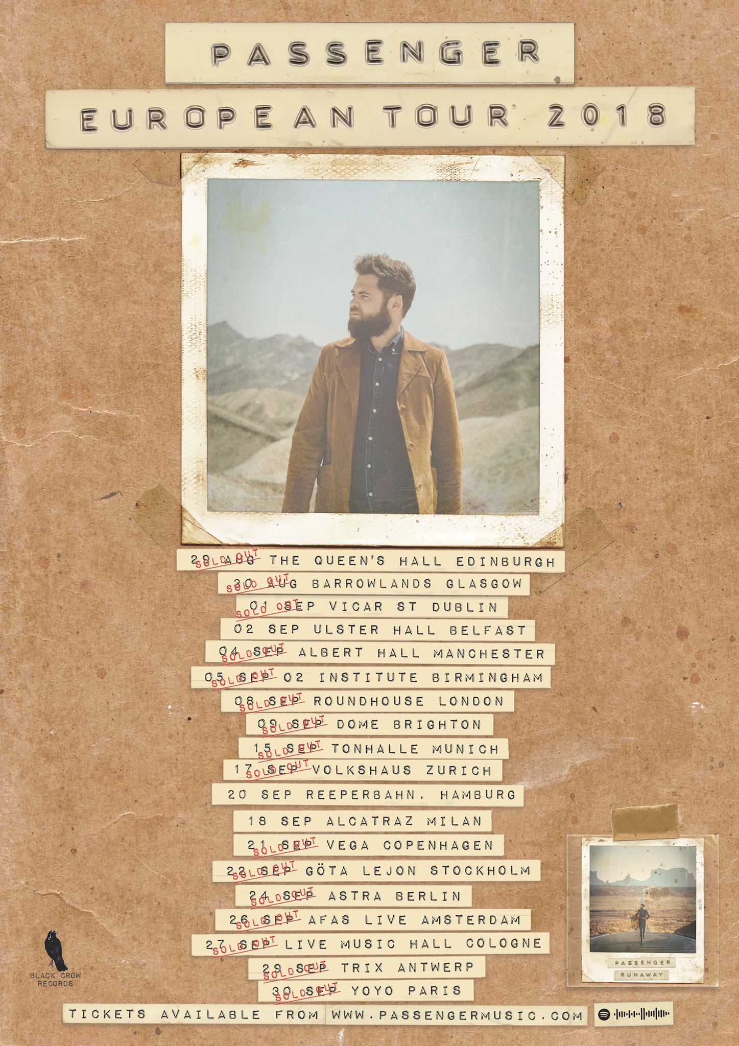 Passenger au Yoyo - Affiche de la tournée