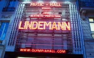 Le frontont annonçant Lindemann à l'Olympia
