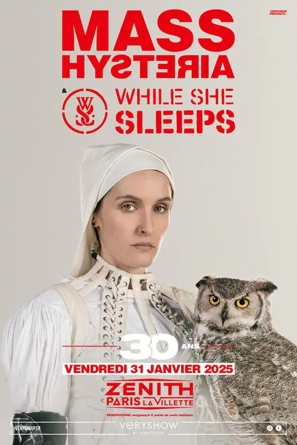 Affiche Mass Hysteria 32 ans Zenith Paris 2025