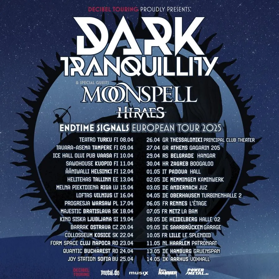 Affiche Tournée Dark Tranquillity 2025
