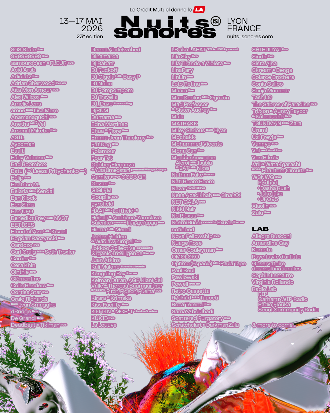 Programmation Nuits Sonores 2026